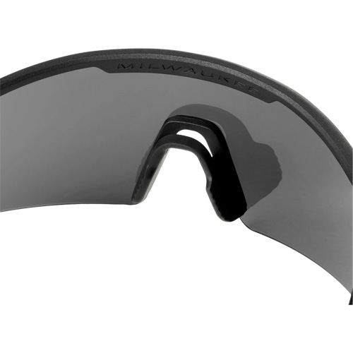 Wraparound Safety Glasses with Dual Coat Lens, Red/Mirror Lens, Anti-Scratch/Polarized, ANSI Z87+/Meets/Exceeds CSA Z94.3 NTL Industrial