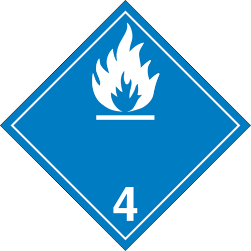 Plaque-&eacute;tiquette TMD substances r&eacute;actives &agrave; l'eau, Plastique NTL Industrial