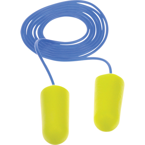 E-A-Rsoft Yellow Neon Earplugs, Bulk - Polybag, Corded NTL Industrial