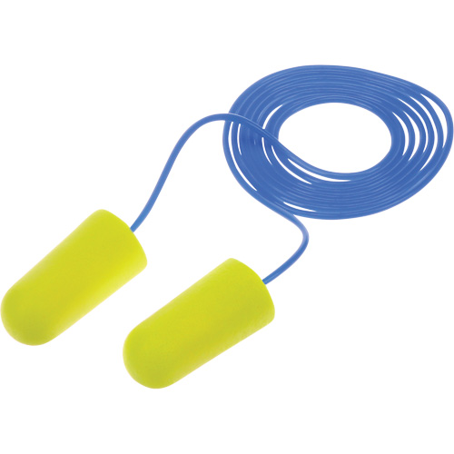 E-A-Rsoft Yellow Neon Earplugs, Bulk - Polybag, Corded NTL Industrial