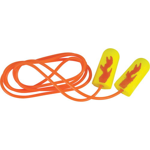 E-A-Rsoft Yellow Neon Blasts Earplugs, Bulk - Polybag, Corded NTL Industrial