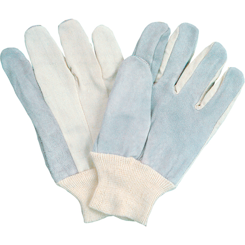 Gants de travail &agrave; index complet d'usage standard, Grand, Paume en Cuir de vache refendu NTL Industrial