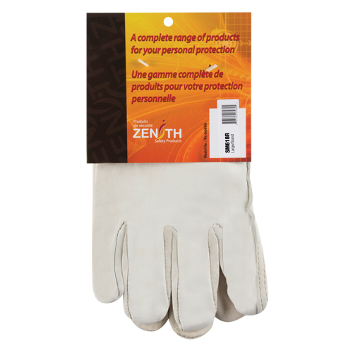 Winter-Lined Driver's Gloves, Large, Grain Cowhide Palm, Fleece Inner Lining NTL Industrial