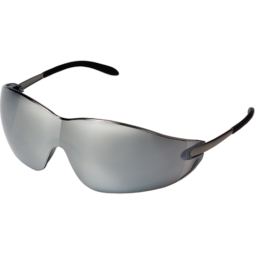 Blackjack&reg; Safety Glasses, Silver/Mirror Lens, Anti-Scratch, ANSI Z87+/Meets/Exceeds CSA Z94.3 NTL Industrial