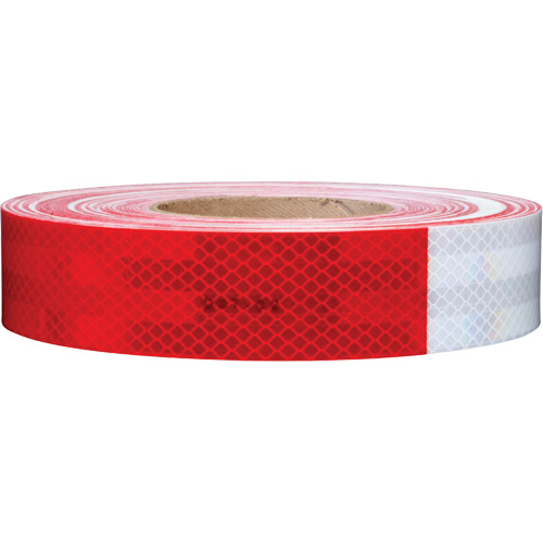 Mat&eacute;riaux de perceptibilit&eacute; 3M Scotchlite Diamond Grade s&eacute;rie 985, 2" la x 12" lo, Rouge & blanc NTL Industrial