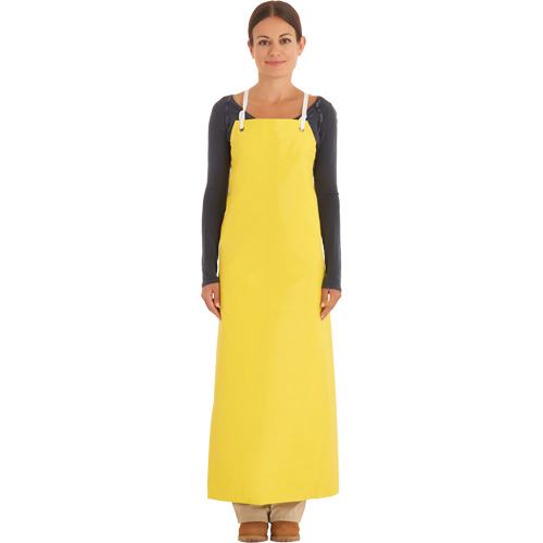 Tablier robuste renforc&eacute;, N&eacute;opr&egrave;ne, 45" lo x 35" la, Jaune NTL Industrial