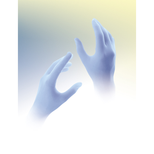 Qualatrile Disposable Gloves, Large, Nitrile, 5-mil, Powdered, Blue NTL Industrial