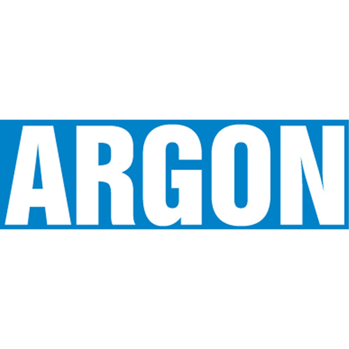 "Argon" Pipe Markers, Self-Adhesive, 2-1/2" H x 12" W, White on Blue NTL Industrial