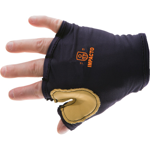 Anti-Impact Tool Grip Fingerless Left-Hand Glove, Size X-Small, Grain Leather Palm NTL Industrial