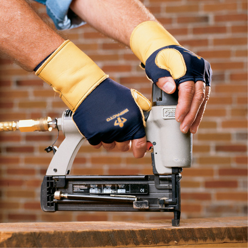 Premium Impact & Repetitive Strain Protective Right-Hand Glove, Size X-Small, Grain Leather Palm NTL Industrial