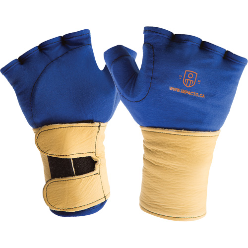 Fingerless Glove Liner with Wrist Restrainer, Size X-Small, Poly-Cotton Palm NTL Industrial