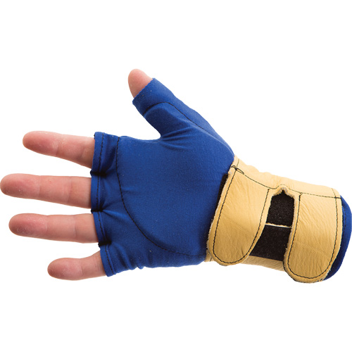 Fingerless Glove Liner with Wrist Restrainer, Size X-Small, Poly-Cotton Palm NTL Industrial