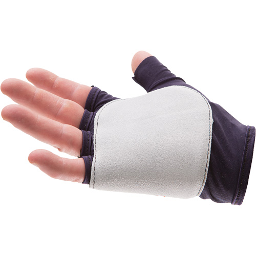 Palm/Side Fingerless Protection Gloves - Right, X-Small, Suede Palm, Slip-On Cuff NTL Industrial