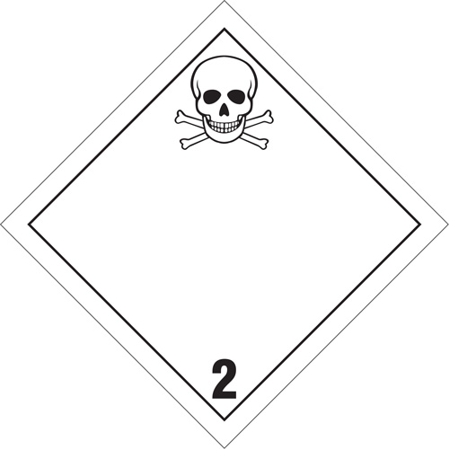 Toxic Gas TDG Placard, Plastic NTL Industrial