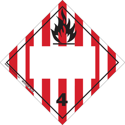 Flammable Solids TDG Placard, Adhesive Vinyl NTL Industrial
