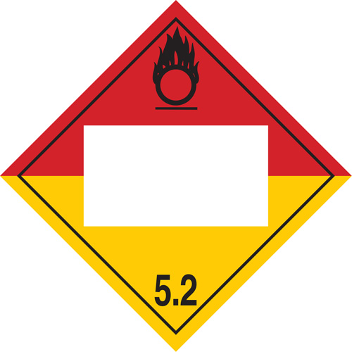 Organic Peroxide TDG Placard, Plastic NTL Industrial