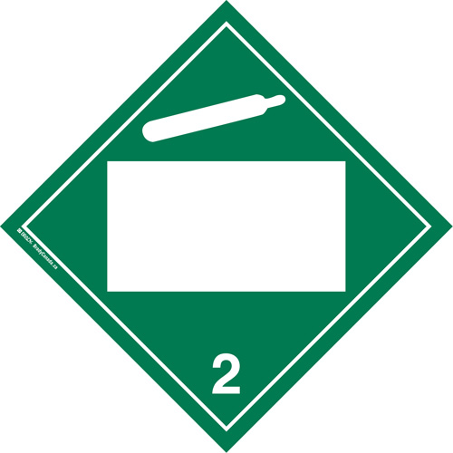 Non-Toxic Gas TDG Placard, Plastic NTL Industrial