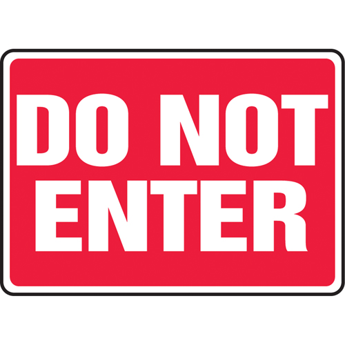 Enseigne  Do Not Enter , 10" x 14", Aluminium, Anglais NTL Industrial