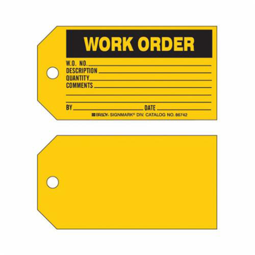 &eacute;tiquette Work Order, Papier, 5-3/4" la x 3" h, Anglais NTL Industrial