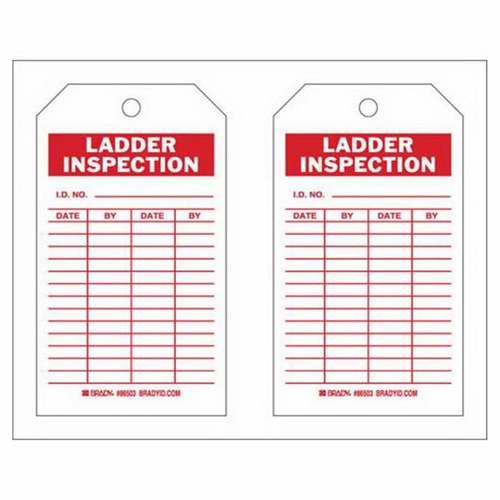 &eacute;tiquettes de rapport d'inspection, Polyester, 4" la x 7" h, Anglais NTL Industrial