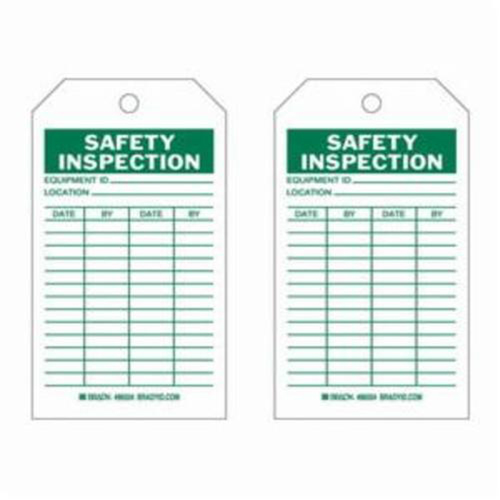 &eacute;tiquettes d'inspection de s&eacute;curit&eacute;, Polyester, 4" la x 7" h, Anglais NTL Industrial