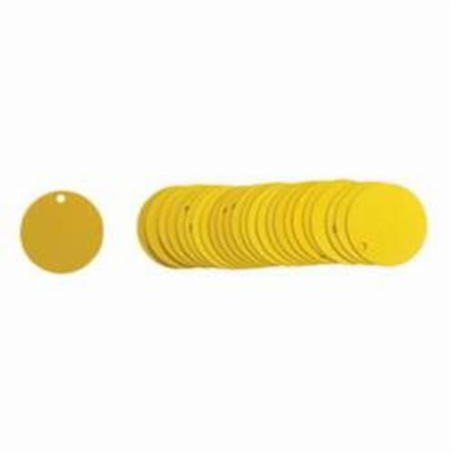 &eacute;tiquettes rondes vierges pour vannes, Aluminium, 1,5" dia. NTL Industrial