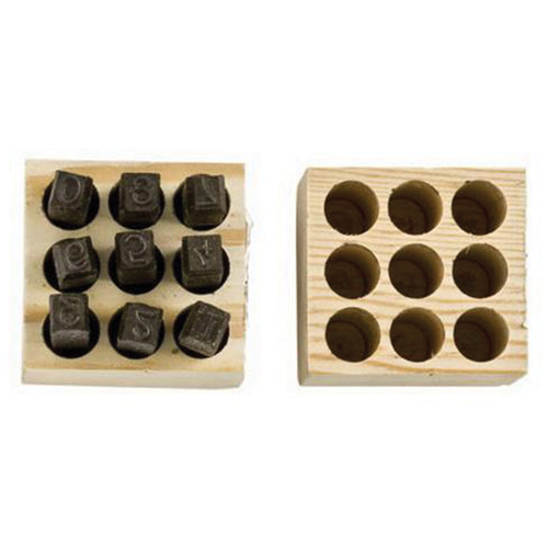 Jeux de tampons num&eacute;rot&eacute;s en acier, # 4/6/3/2/1/8/9/7/5, 1/4" NTL Industrial