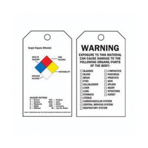 &eacute;tiquettes du droit &agrave; l'information, Polyester, 3" la x 5-3/4" h, Anglais NTL Industrial