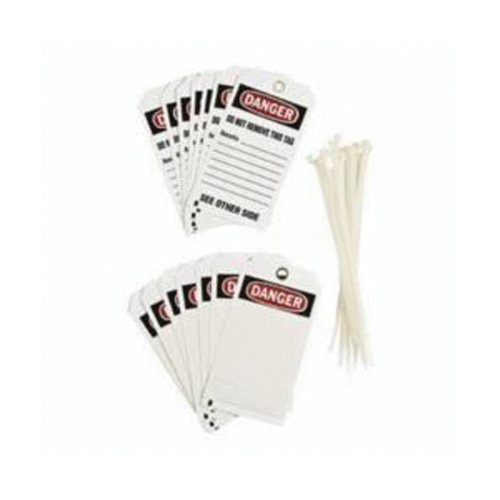 Self-Laminating Accident Prevention Tags, Polyester, 3" W x 5-3/4" H, English NTL Industrial