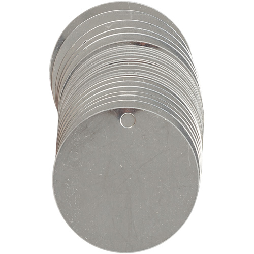 Blank Write-On Valve Tags, Stainless Steel, 2" dia NTL Industrial