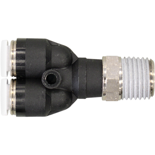 Topfit Male Threaded Y-Connector Fitting, 1/2" Dia, Polymer NTL Industrial