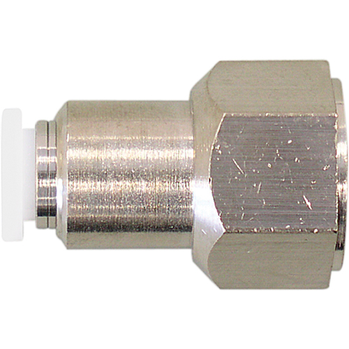 Topfit Female Threaded Straight Connector Fitting, 1/4" Dia, Polymer NTL Industrial
