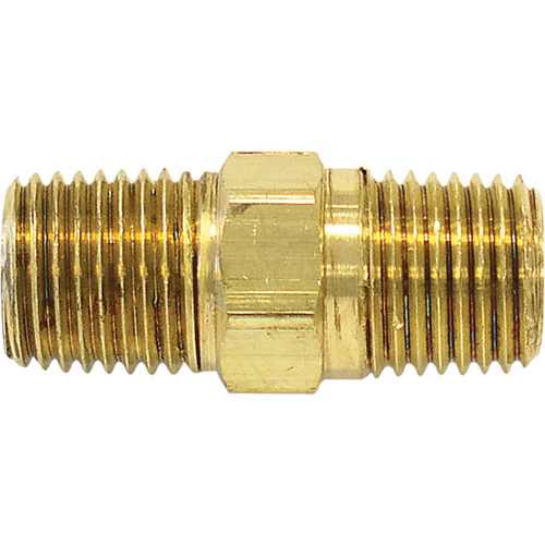 Male Hex Nipple, Brass NTL Industrial