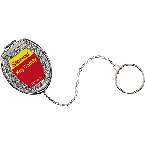 Porte-cl&eacute;s autor&eacute;tractable Key Caddy, Acier inoxydable, C&acirc;ble 21", Fixation Agrafe de ceinture NTL Industrial
