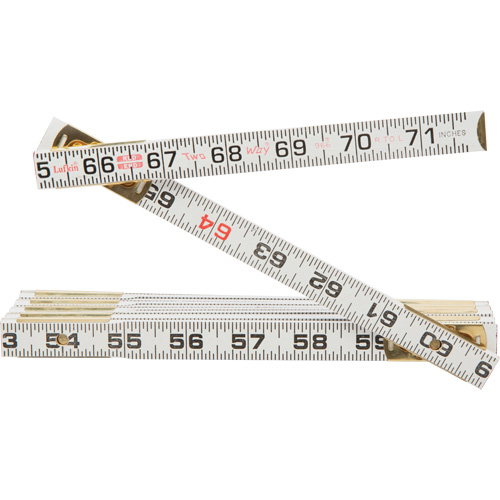 R&egrave;gle Red End Two Way, 6' lo, Bois, Graduations de 1/16" NTL Industrial