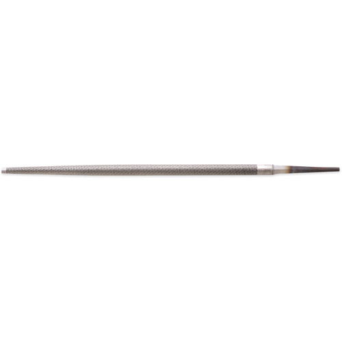 Single Cut File, 3/8" Dia. x 10" L, Round, Bastard Cut NTL Industrial