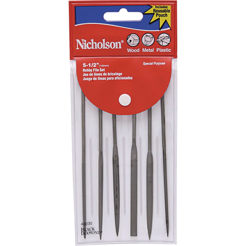 Limes ergonomiques miniatures, 6 pi&egrave;ces NTL Industrial