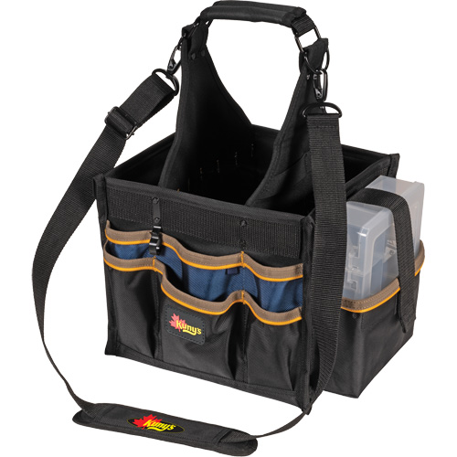 Grands porte-outils pour &eacute;lectriciens et travaux de maintenance, Polyester, 23 pochettes, Noir NTL Industrial