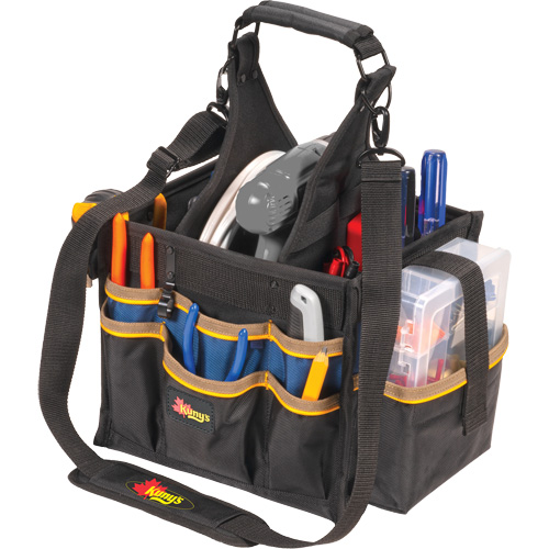 Grands porte-outils pour &eacute;lectriciens et travaux de maintenance, Polyester, 23 pochettes, Noir NTL Industrial