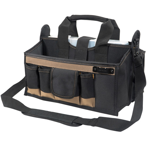 Center Tray Tool Bag, Canvas, 16 Pockets, Black NTL Industrial