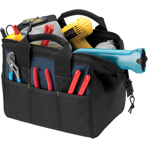 BIGMOUTH&reg; Tool Bag, Polyester, 23 Pockets, Black NTL Industrial