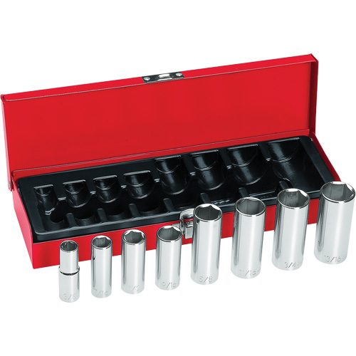 Socket Wrench Set, 8 Pcs, Deep NTL Industrial