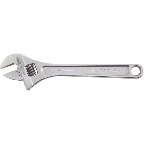 Adjustable Wrench, Extra Capacity, 10" L, 1-1/4" Max Width, Chrome NTL Industrial