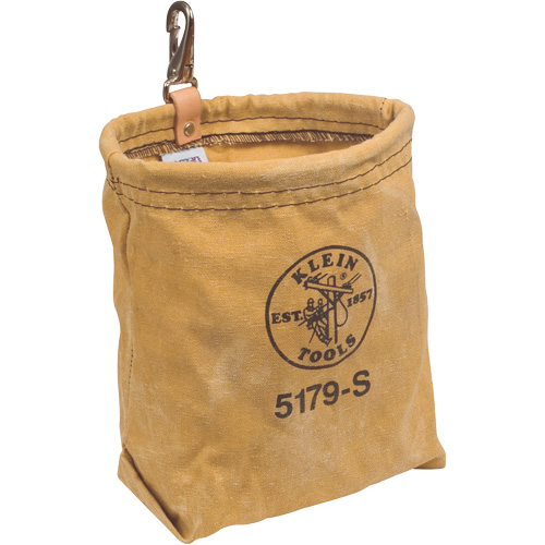 Tool Pouch, Water-Repellent Bag with Snap Clip, Canvas, Tan NTL Industrial
