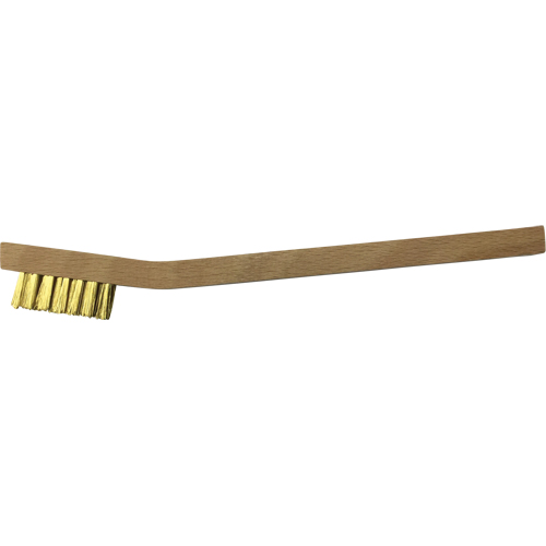 Small Cleaning Scratch Brushes, Brass, 3 x 7 Wire Rows, 7-3/4" Long NTL Industrial