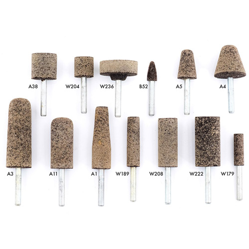 A36Q Resin Bonded Mounted Points, A11, Aluminum Oxide, 11/16" Dia., 2" L, 36 Grit NTL Industrial