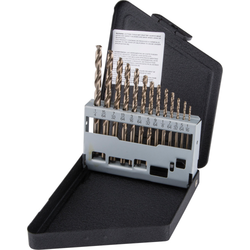 Jobber Length Drill Bit Set, 13 Pieces, High Speed Cobalt NTL Industrial
