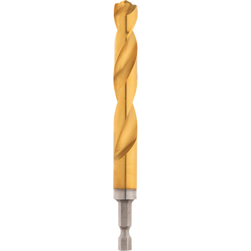 Shockwave Drill Bit, 1/2", Titanium, 3-21/64 Flute, 135° Point NTL Industrial