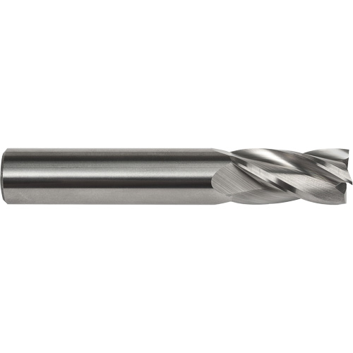 Square End Mill, 3/16" Dia., 2" L, 4 Flutes, 3/16" Shank, Carbide NTL Industrial