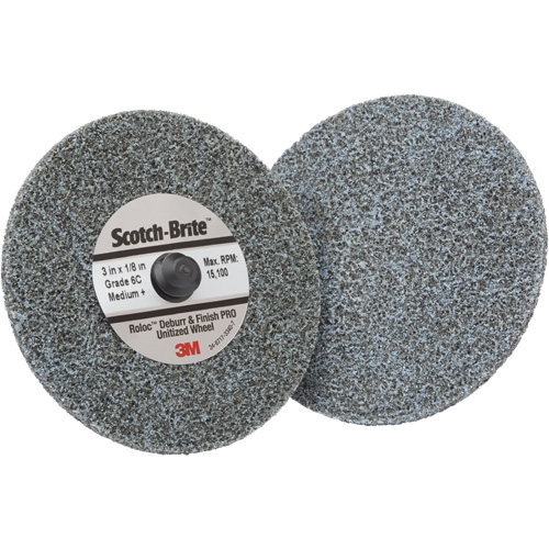 Roloc Deburr & Finish Pro TR Unitized Wheel, 3" x 1/8", Medium Grit, Ceramic NTL Industrial